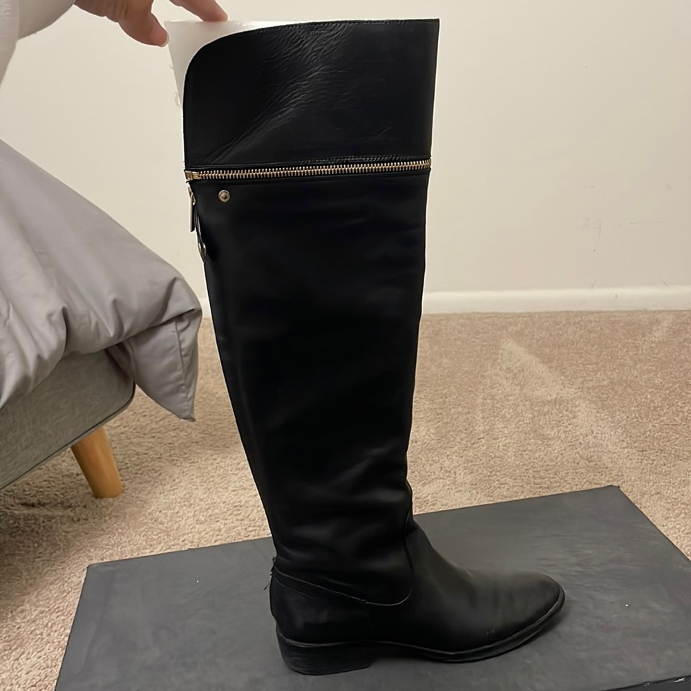 Black smooth calf boots